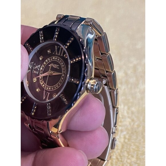A II Z V0V731N Women's Copper Tone Crystal Embellished Watch (needs Battery) - Picture 8 of 11